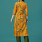 Botanical & Stripes Printed Front Buttoned Cotton Kurta, Multicolor - Hiral Fashion