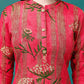 Botanical & Stripes Printed Front Buttoned Cotton Kurta, Multicolor - Hiral Fashion