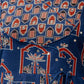 Ajrakh-Inspired Ethnic Handblock Printed Angarkha Style Kurta With Pant & Printed Dupatta, Blue - Hiral Fashion