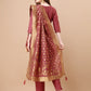 Alia Cut Sequined Embroidered Premium Kurta Set With Banarasi Silk Dupatta, Multicolor - Hiral Fashion