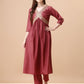 Alia Cut Sequined Embroidered Premium Kurta Set With Banarasi Silk Dupatta, Multicolor - Hiral Fashion