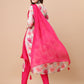 Alia Cut Hand Embroidered Floral Printed Pure Chinon Kurta With Pant & Dupatta, Multicolor - Hiral Fashion