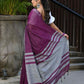 Beatitude Magenta Cotton Handloom Saree