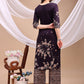 All-Over Abstract Floral Kurta-Palazzo Set, Violet - Hiral Fashion