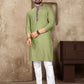 Anaita Green Linen Silk Straight Kurta