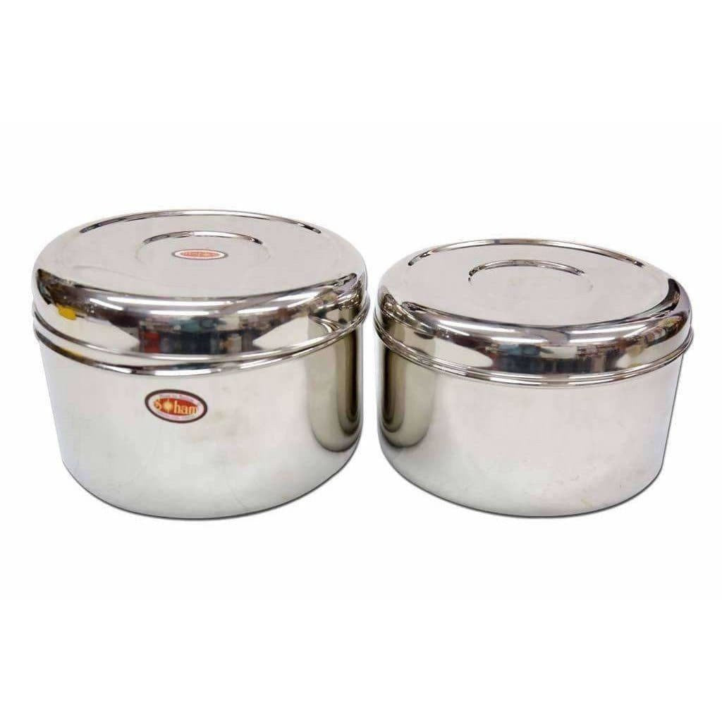 Soham Stainless Steel 2-Box Lunch Box Set -Storage Container-Kids Lunch Box Set - Swadesiicart
