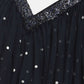 Ahalyaa Navy Blue Net Asymmetric Kids Top With Skirt For Girls | Swadesiicart