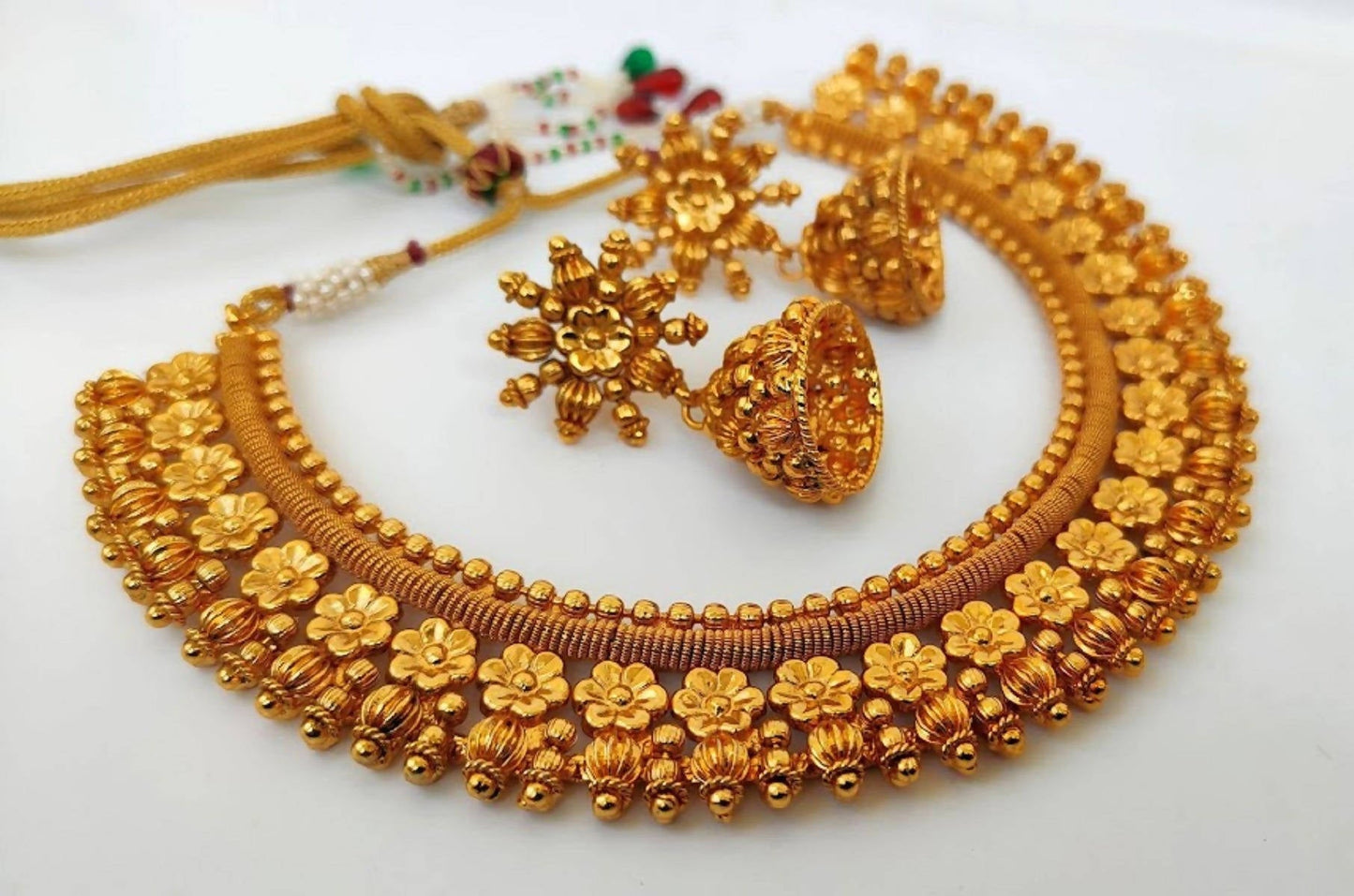Metallic Necklace Set - Swadesiicart
