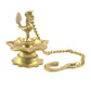 eCraftIndia Gold-Toned Peacock Shaped Hanging Oil Wick Diya | Swadesiicart