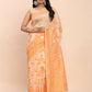 Shree Shyam Fashion Linen Cotton Orange Saree