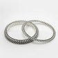 NVR Women's Set of 4 Silver-Toned German Silver Oxidised Bangles - Swadesiicart