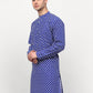 Jompers Men Royal-Blue Chikankari Kurta Only | Swadesiicart