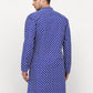 Jompers Men Royal-Blue Chikankari Kurta Only | Swadesiicart