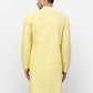 Jompers Men Yellow Chikankari Kurta Only | Swadesiicart