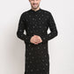 Jompers Men's Black Printed Mirror Kurta Only | Swadesiicart