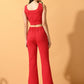 Myshka Women's Pink Solid Top With Trousers - Swadesiicart