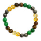 Red Carnelian, Lapis Lazuli, Amethyst, Yellow Citrine Crystal and Green Avanturine Multicoloured Cyrstal Beads bracelet - Ruby Raang | Swadesiicart