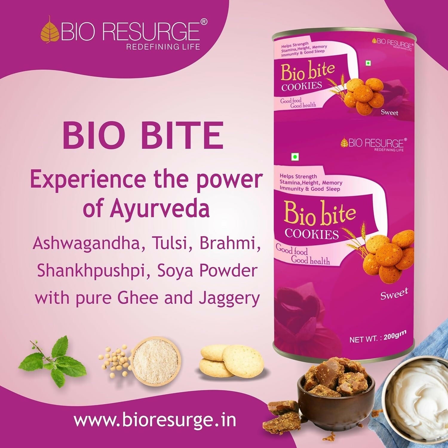 Bio Resurge Healthy Biscuits Meeting your Nutritional Requirements - Swadesiicart