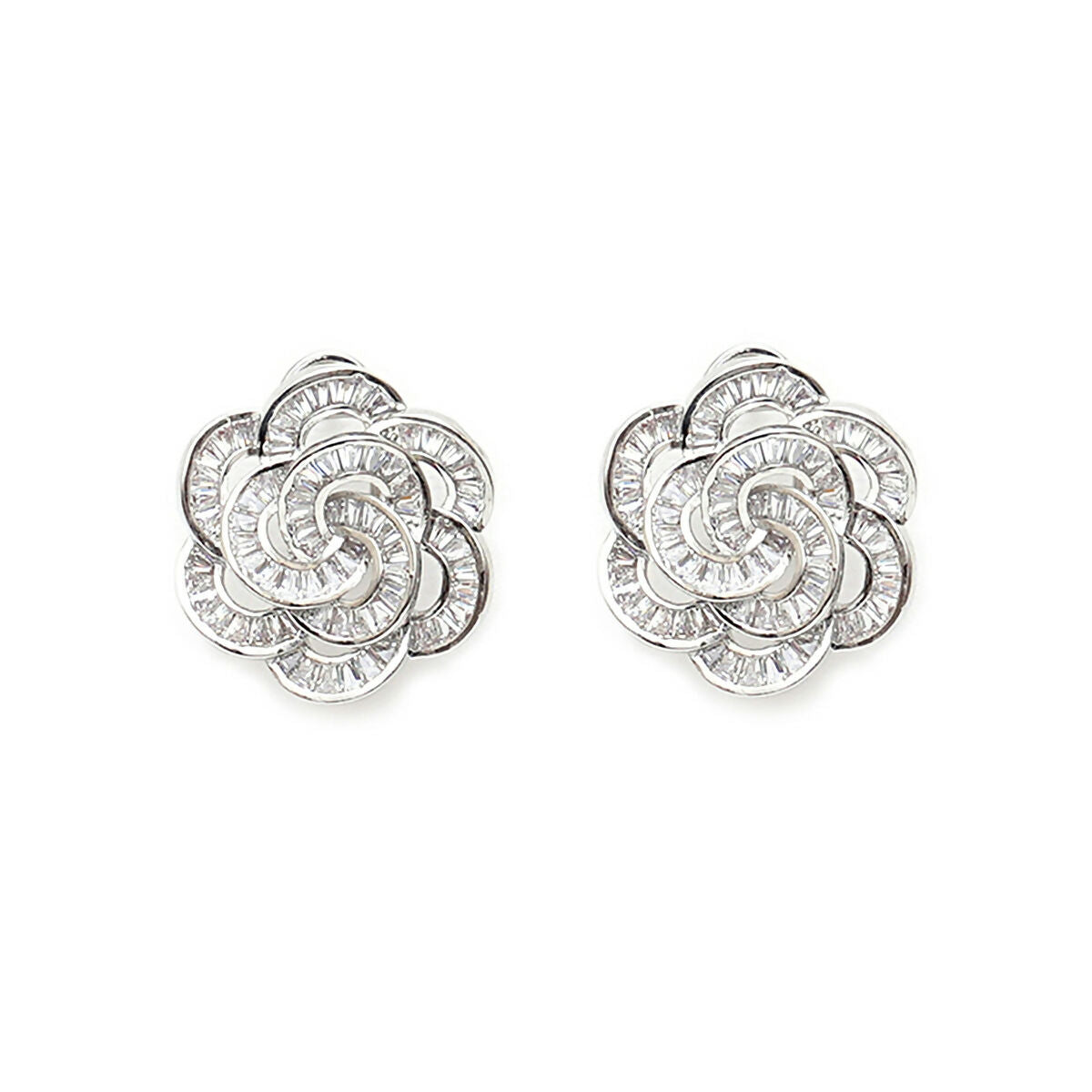 Flower Diamond Earrings- Ruby Raang | Swadesiicart
