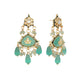 Nuyug 22K Gold Plated Lush Green Maang Tikka & Earrings Set | Swadesiicart