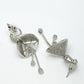NVR Wome's Silver-Plated AD- Studded Peacock-Shaped Drop Earrings | Swadesiicart