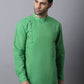 Even Apparels Green Pure Cotton Men's Kurta With Side Placket | Swadesiicart