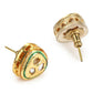 Gold-Toned Silver-Toned Contemporary Studs Earrings - Ruby Raang - Swadesiicart