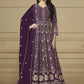 Wine Purple Embroidered Trendy Style Anarkali Suit - Emponline | Swadesiicart