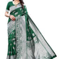 Vamika Banarasi Jacquard Weaving Green Saree (AMEE GREEN) | Swadesiicart