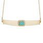 Women's Blue White Gold-Polished Handcrafted Necklace - Ruby Raang | Swadesiicart