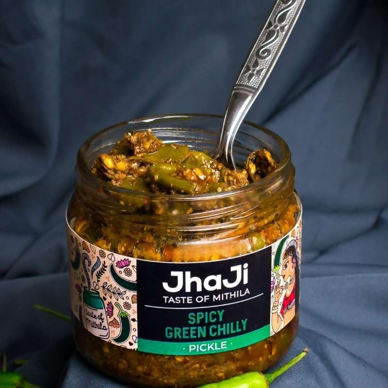 Jhaji Store's Spicy Green Chilli Pickle | Swadesiicart