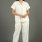 Breathables Women Cotton Night Suit Shirt And Pants Co-Ord Set I Night Wear | Co-Ord Set | Lounge Wear Set I Solid Colour