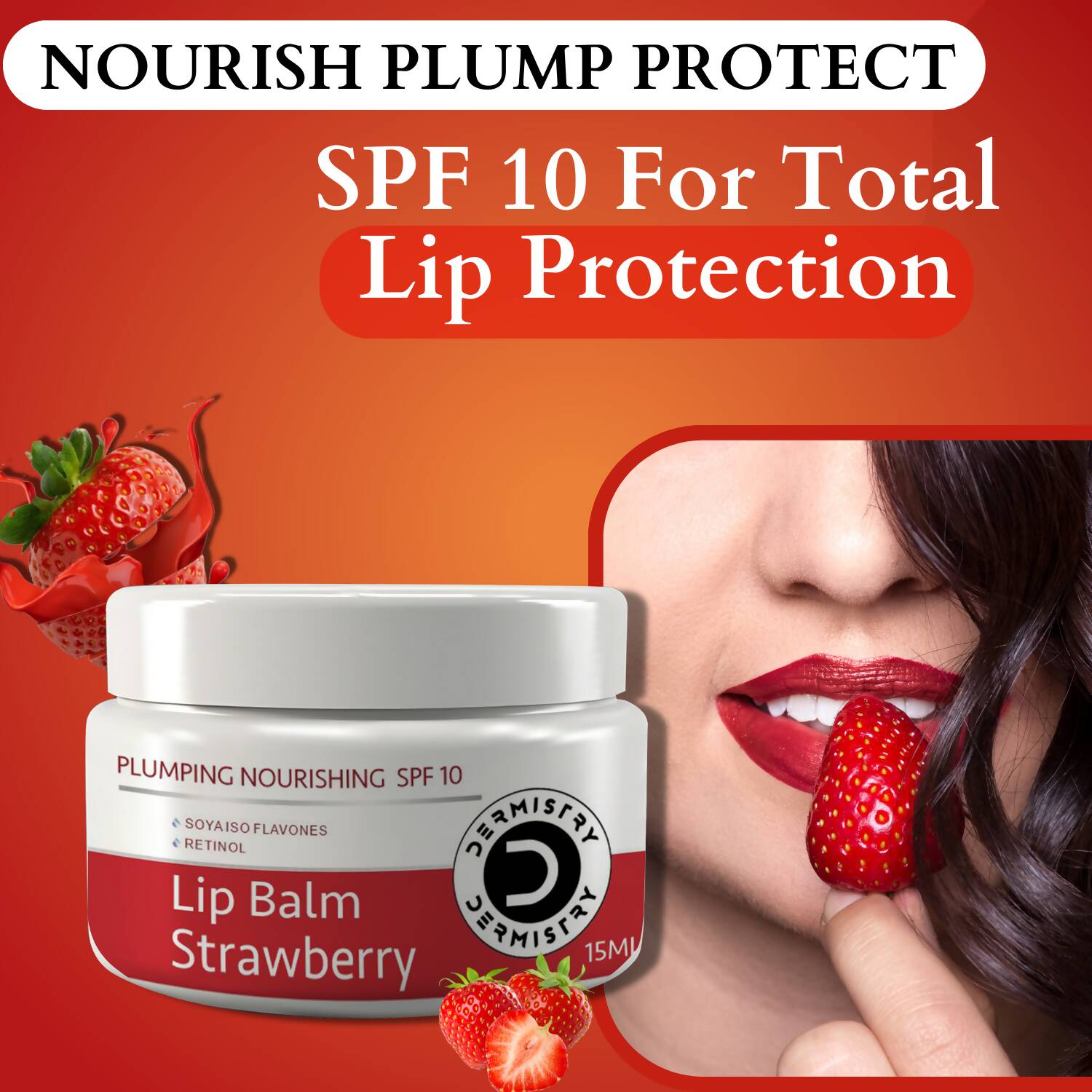 Dermistry Nourishing Cocoa Butter Lip Balm & Strawberry Lip Balm - Swadesiicart