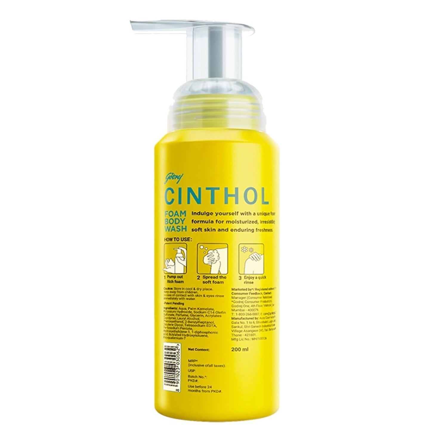 Cinthol Lime Foam Body Wash - Swadesiicart