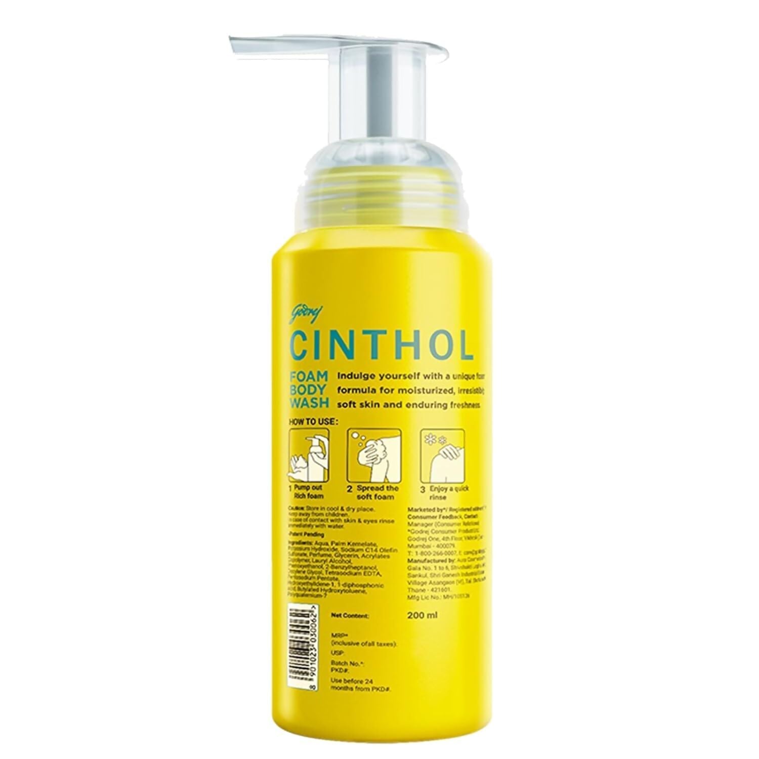 Cinthol Lime Foam Body Wash - Swadesiicart