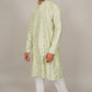 Bluesaanchi Handcrafted Cotton Kurta Pajama Set for Men – Pista Green | Swadesiicart