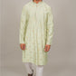 Bluesaanchi Handcrafted Cotton Kurta Pajama Set for Men – Pista Green | Swadesiicart