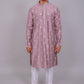 Bluesaanchi Handcrafted Cotton Kurta Pajama Set for Men – Purple | Swadesiicart