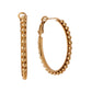 NVR Women Gold Toned Beaded Circular Earrings | Swadesiicart