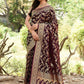 Joban Fashion Plum Purple Banarasi Soft Pure Handloom Banarasi Silk Saree | Swadesiicart
