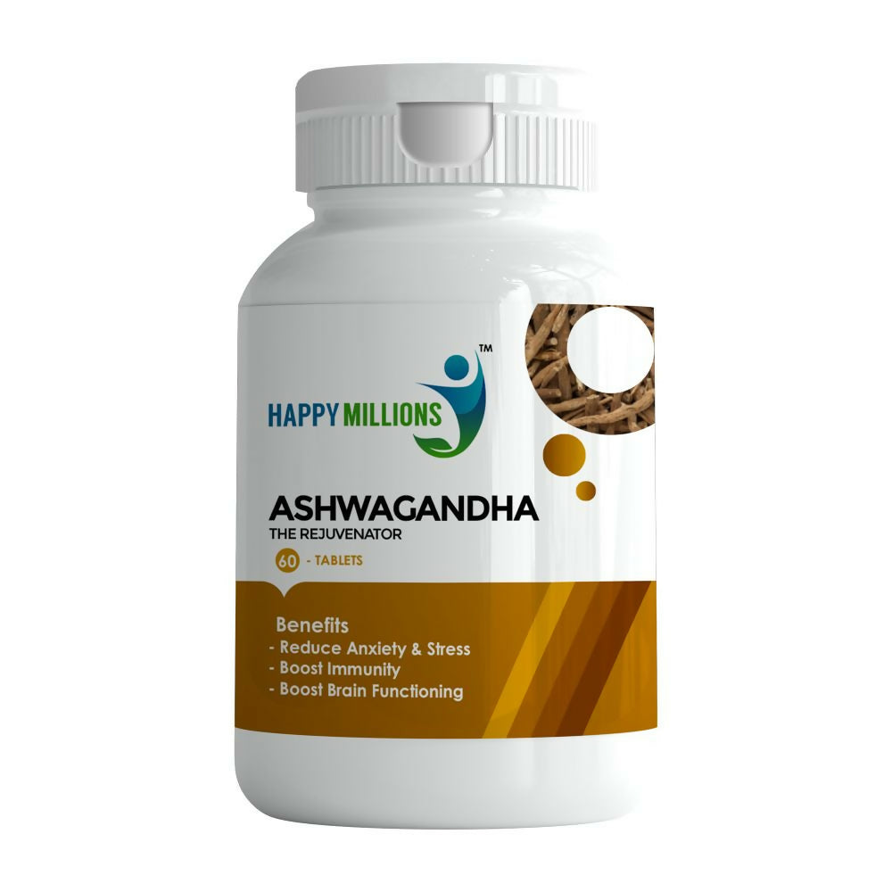HappyMillions Ayurvedic Ashwagandha Tablets | Swadesiicart