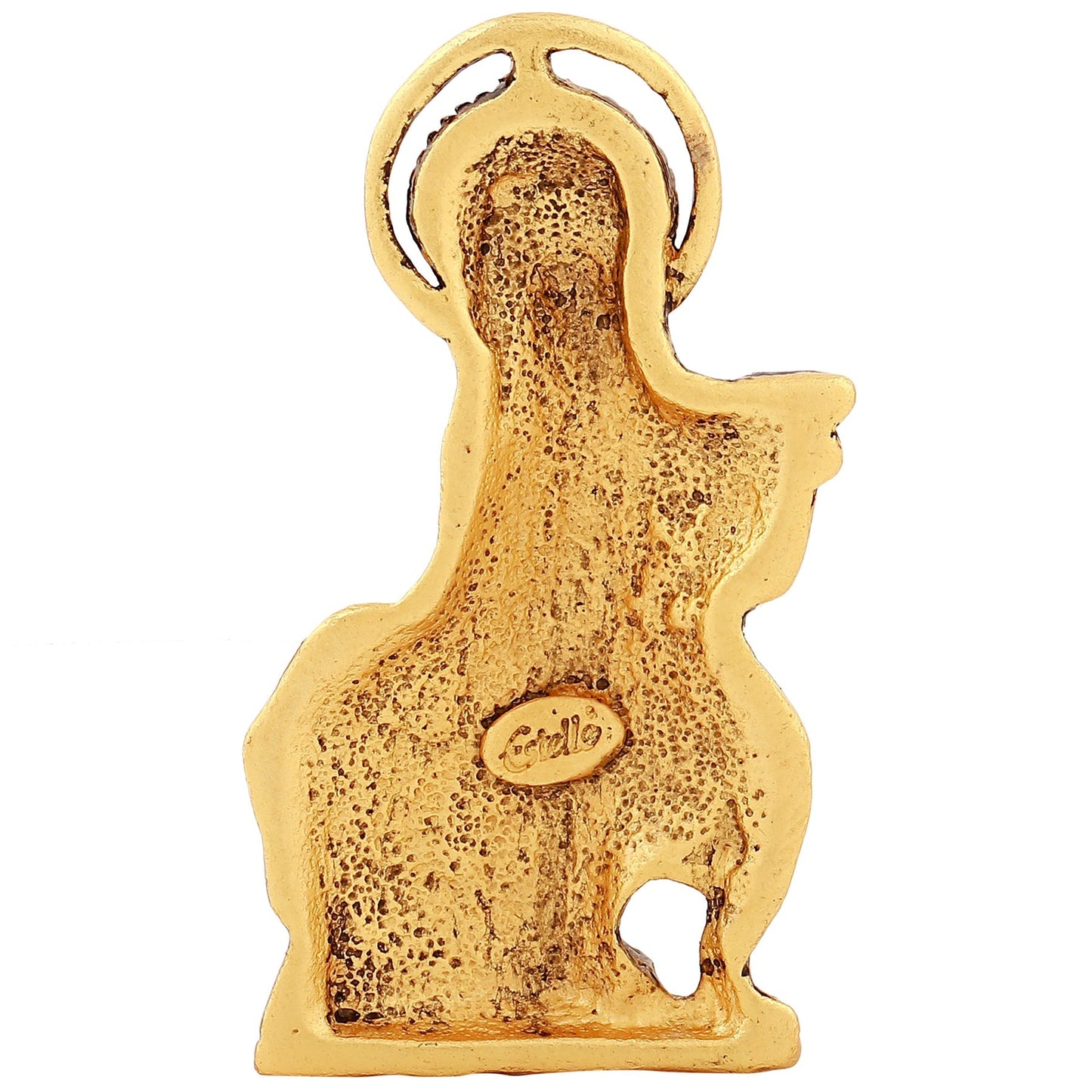 Estele Gold-Polished Spiritual Lord Krishna Idol for Home/Car Decor - Swadesiicart