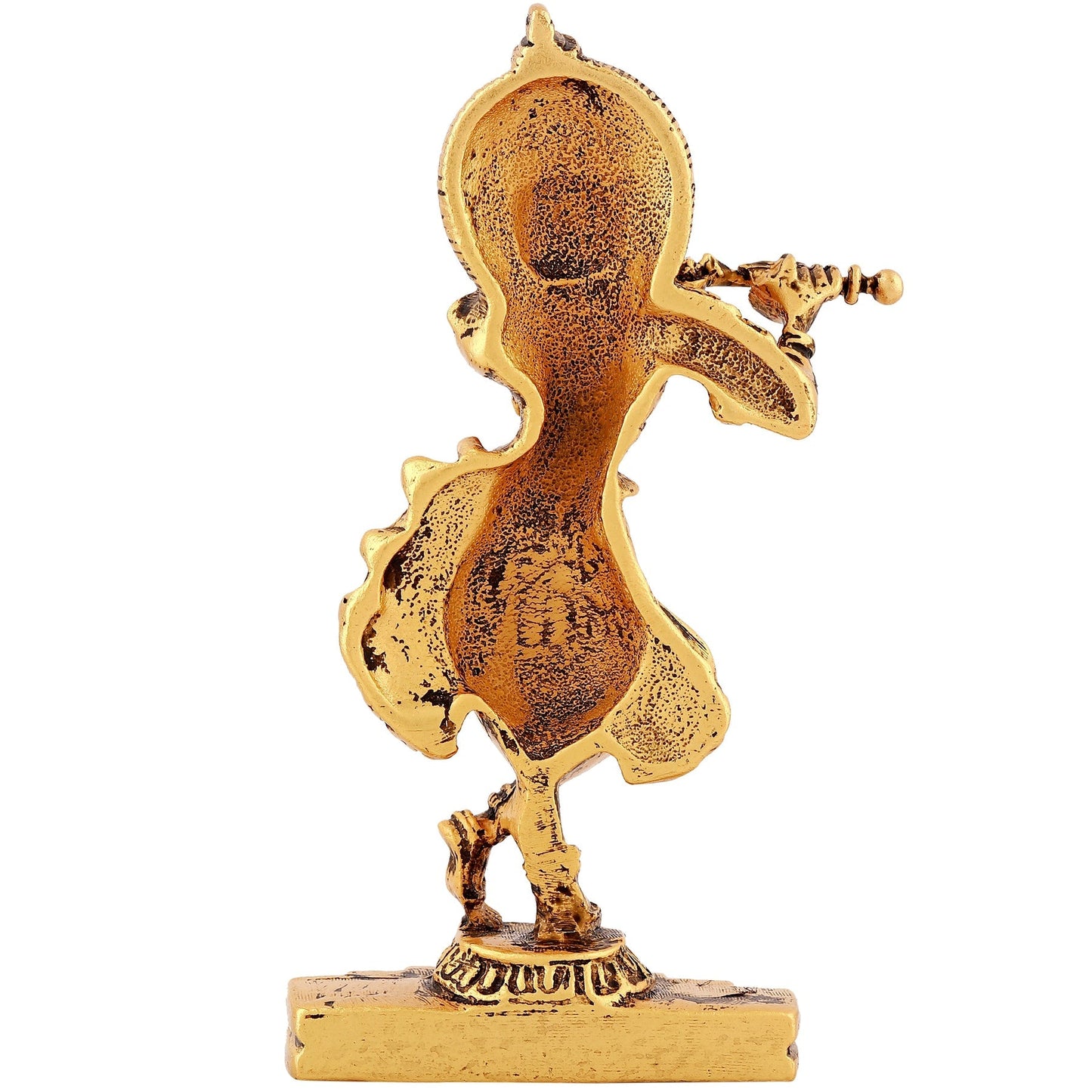 Estele Gold-Polished Sri Krishna Idol for Pooja/Car decor - Swadesiicart