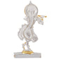 Estele Gold-Polished Playing flute Sri Krishna Idol for Home/Car decor - Swadesiicart