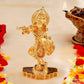Estele Gold-Polished God of love Sri Krishna Idol for Pooja/Car decor - Swadesiicart