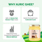 Auric A2 Bilona Desi Cow Ghee - Pure Brijwasi Ghee - Bilona Curd Churned - Swadesiicart