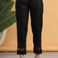 Juniper Women Black Rayon Solid Slim Fit Pant/Slim Pant | Swadesiicart