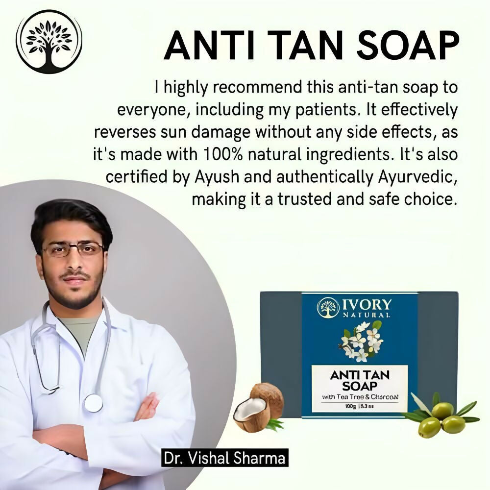 Ivory Natural Tan Soap - Tanning, Protect From Uv Rays For Both Men & Women | Swadesiicart