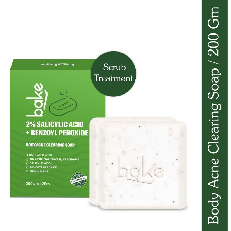 Bake 2% Salicylic Acid Soap for Face & Body Acne | Swadesiicart
