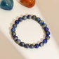 Lapis Lazuli Blue Tined Crystal Beads Bracelet - Ruby Raang | Swadesiicart